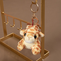 Porte-clés en peluche 3D animaux mignons avec huit styles (Tigre Panda Lion Lapin) - Ornement de sac doux et petit cadeau délicat