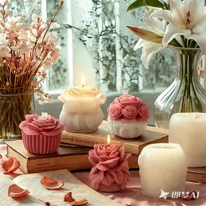 Wholesale Silicone Flower Bouquet Mold for Scented Candles Plaster Soap Resin Valentine Day Wedding Home <b>Decor</b> <b>Supplies</b> - Product Image 6