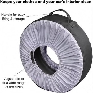 Muestra gratuita de fábrica: Fundas universales para neumáticos, protector de ruedas de vinilo resistente para camiones, SUV, remolques, caravanas, cubiertas para ruedas de RV - Product Image 3