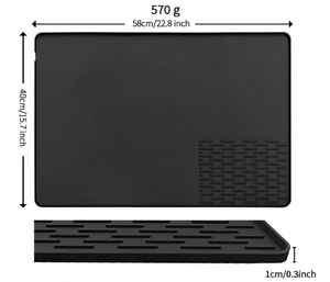 Square 2-in-1 Silicone Coffee Machine Pad, Household <b>Bar</b> Counter Draining Anti-slip Coffee Powder <b>Mat</b> - Product Image 2