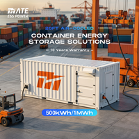 Système de stockage d'énergie solaire MATE à refroidissement par air, batterie LiFePO4, 500 kWh, 1 MWh, conteneur BESS EMS PCS pour l'alimentation des équipements portuaires