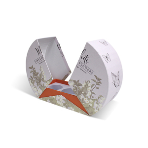 Caja de medio papel personalizada ecológica, cierre de cinta, diseño de ilustración Floral para velas de vacaciones, embalaje de regalo con esponja - Product Image 1