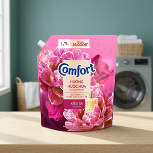 Adoucissant textile Comfort Water Parfum Pivoine 1,7L x 4 sachets - Product Image 5