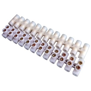 Yx Terminal Block 20A 12P Fixed <b>Screw</b> Clamp <b>Copper</b> Zinc Alloy Plated For 1-4 Sqmm Wire - Product Image 3