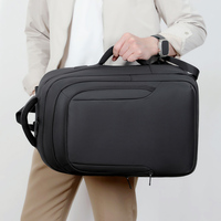 Sac à dos pour ordinateur portable de grande capacité pour hommes, sac à dos de voyage d'affaires, sac à dos de bureau de luxe en PU imperméable, port de charge double USB Type-C