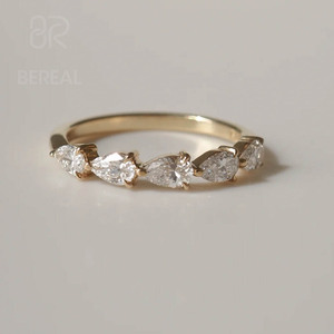 IGI Certified Vvs Lab Made Diamond Eternity Wedding <b>Ring</b> Custom 925 <b>Silver</b> Lab Created Diamond Anniversary <b>Ring</b> Women Jewelry - Product Image 1