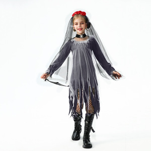 <span class=keywords><strong>Donna</strong></span> Halloween demone cadavere sposa costumi da <span class=keywords><strong>donna</strong></span> Zombie raccapricciante <span class=keywords><strong>fantasma</strong></span> morto che cammina Cosplay carnevale gioco di ruolo spettacolo abito da festa - Product Image 2