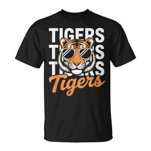 Camiseta Deportiva Inspiradora con Diseño Gráfico de Tigres para Fanáticos del Deporte - Product Image 1