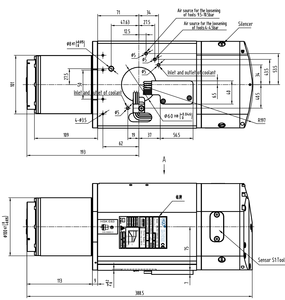 Hqd มอเตอร์แกนหมุน20Kw 380V สำหรับเครื่องมิลลิ่งแกนระบายความร้อนด้วยน้ำ ATC ซิงโครนัสมอเตอร์5แกน GDL75 HSK63E - Product Image 5