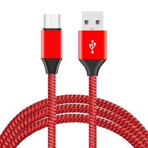 1m 2M 0.5m 2.4A tùy chỉnh sạc sạc datum <span class=keywords><strong>Android</strong></span> nylon bện Micro USB Cable - Product Image 3