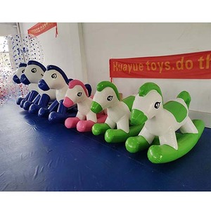 Jouet gonflable de cheval à bascule d'enfants populaires jeu d'équitation d'animal d'amusement et château gonflable pour le jeu extérieur - Product Image 2