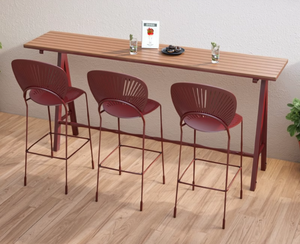 חם מכירת אחורי משענת חיצונית גבוהה קפה קפה בר אוכל סט בר סט שולחן כיסא כיסא - Product Image 5