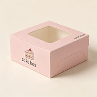 Boîte à gâteau d'anniversaire pliable facile à fabriquer avec fenêtre transparente