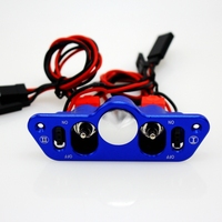 Interrupteur double en métal à double alimentation avec points de carburant doubles RC 5x Interrupteur RC robuste marche/arrêt pour accessoire d'avion RC