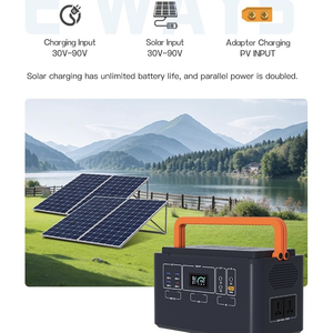 Estación de Energía Portátil para Exteriores, Sistema de Energía Solar de 1200W, Batería Lifepo4, Onda Sinusoidal Modificada, Linterna de Emergencia - Product Image 3