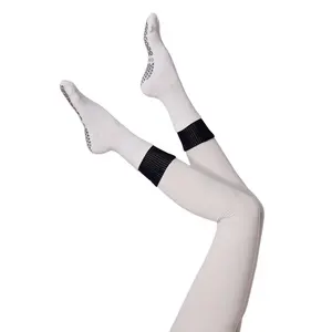2023 New Double Layer Mid Tube Non Slip Sport Socks Women's Pilates Yoga Grip Stocking Sports Fitness Compression Socks