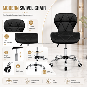 <span class=keywords><strong>Tabouret</strong></span> <span class=keywords><strong>de</strong></span> bar moderne en similicuir avec <span class=keywords><strong>roulettes</strong></span>, siège et dossier souples, chaises <span class=keywords><strong>de</strong></span> bar pivotantes pour comptoir <span class=keywords><strong>de</strong></span> <span class=keywords><strong>cuisine</strong></span>, meubles <span class=keywords><strong>de</strong></span> hauteur standard - Product Image 3