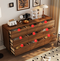 Meuble TV moderne en bois massif pour salon et chambre à coucher avec tiroirs de grande capacité - Meubles pour la maison et l'hôtellerie