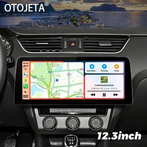 Lecteur vidéo de voiture Android 13 12,3 pouces, autoradio 2Din pour Skoda Octavia 3 A7 2014 2018, GPS, multimédia, Carplay, unité principale - Product Image 1