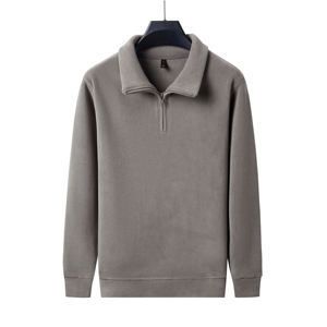 कस्टम पुरुषों की शरद ऋतु तिमाही-ज़िप स्टैंड-कॉलर स्वेटशर्ट एल। - Product Image 3