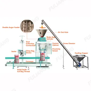 Semi automatic 5kg 15kg 50kg bag packaging machine weighing 25kg automatic powder flour packing machine