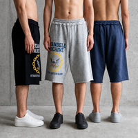 Shorts de streetwear pour homme personnalisés, 360 GSM, coupe ample, effet délavé à l'acide et minéral, imprimé numérique, style vintage, en molleton graphique