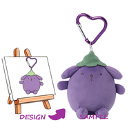 Peluche personnalisée avec doublure en maille de nylon brodée à poils longs