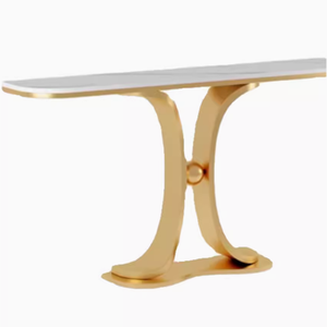 Tavolo Console BTCT002 in Stile Arte Moderna con Piano in Marmo e Struttura in Metallo per Ingresso, Soggiorno, Casa o Hotel - Product Image 6