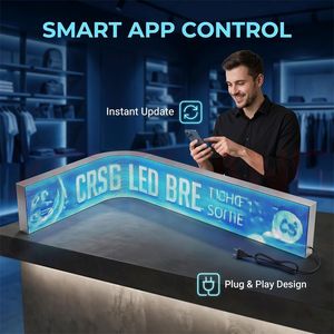 Écran LED flexible d'intérieur, contrôle par application, écran publicitaire LED intelligent, plug and play pour la publicité en magasin, boutique, centre commercial - Product Image 5