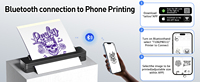 Mesin Transfer tato USB Bluetooth nirkabel, mesin Transfer tato nirkabel dengan aplikasi Printer tato termal