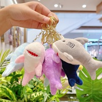 Mini doux Anime Design écologique requin en peluche porte-clés léger peluche jouet avec océan charme sac remplisseurs poupée