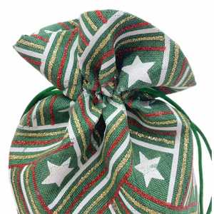 Fancy Fabric Drawstring <b>Gift</b> <b>Bag</b> for <b>Christmas</b> Customized Printed Present Wrapping Pouch High Quality - Product Image 4