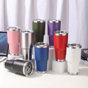 Customizable Wholesale 30oz Double Wall Stainless Steel Travel <b>Coffee</b> Wine Mug Insulated Tumbler Cup With Straw Custom Logo - Product Image 5