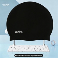 Bonnet de bain en silicone personnalisable avec logo, 50g pour adultes et enfants, plusieurs couleurs, imperméable, confortable, bonnet de bain non compressif