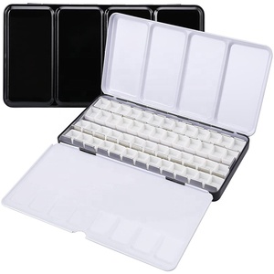 <span class=keywords><strong>Grande</strong></span> boîte en métal vide pour <span class=keywords><strong>aquarelle</strong></span> pliable 52 demi-casseroles pour <span class=keywords><strong>aquarelle</strong></span> à l'huile acrylique Palettes Premium - Product Image 1