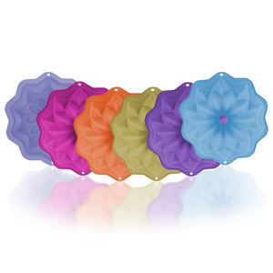 Moule à gâteau rond en silicone de qualité alimentaire sans BPA, en forme de fleur, pour la pâtisserie domestique en gros - Product Image 2