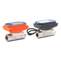 Compteur résidentiel à faible coût en acier inoxydable 1/2 ''BSP débitmètre LCD fileté 10-150L/GAL/M3/QTS unité d'affichage capteur SS