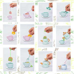 Giocattoli in legno <span class=keywords><strong>per</strong></span> bambini fingono di giocare a Tea Party Set di accessori da cucina regalo in legno Set da tè pomeridiano giocattoli <span class=keywords><strong>per</strong></span> <span class=keywords><strong>bambine</strong></span> - Product Image 6