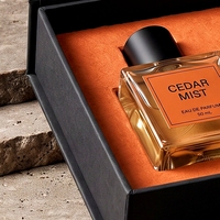 Boîte à parfum rigide de luxe personnalisée, style livre noir magnétique, doublure en éponge haut de gamme réutilisable pour cosmétiques et soins de la peau, double flacon
