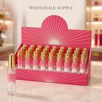 Flacon vaporisateur de parfum vide personnalisé 35 ml rechargeable, atomiseur à fine brume, étiquette florale rose et blanche, vente en gros en vrac