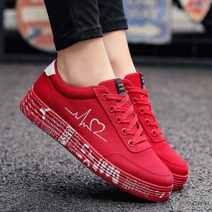 2026 Spring and Autumn New Red Black Canvas <b>Shoes</b> Trend Breathable Students Low Top Board Women CS-09 Canvas Trendy <b>Shoes</b> CS-09 - Product Image 2