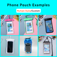 Échantillon gratuit Sac de téléphone étanche en PVC transparent sur mesure pour la natation
