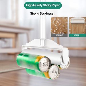 Rodillo quitapelusas de mango largo con varilla de acero inoxidable empalmada, removedor de pelo de mascotas con adhesivo fuerte para ropa y ropa de cama - Product Image 6