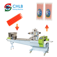 Photophore Horizontal Entièrement Automatique Bougie D'anniversaire Machine D'emballage Oreiller Sac Feuille Film En Plastique Produits Chimiques Électriques Vêtements