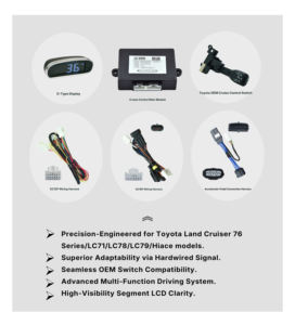 Kit <span class=keywords><strong>de</strong></span> Rétrofit <span class=keywords><strong>de</strong></span> Régulateur <span class=keywords><strong>de</strong></span> <span class=keywords><strong>Vitesse</strong></span> pour <span class=keywords><strong>Toyota</strong></span> Land Cruiser LC71/LC76 avec Écran Monochrome – Contrôle <span class=keywords><strong>de</strong></span> <span class=keywords><strong>Vitesse</strong></span> Plug-and-Play. - Product Image 2