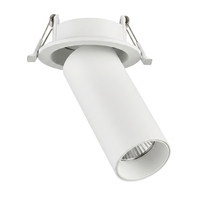Spot LED encastré moderne à culot GU10 en aluminium réglable, CRI 90 élevé, dimmable, garantie 3 ans, indice de protection IP20, angle de faisceau 15-55°