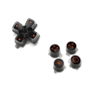 Botones de Acción D-pad Personalizados en Tres Tonos: Negro, Transparente y Naranja, Símbolos Rediseñados, Botones Frontales D-pad para el Control de PS5 - Product Image 6