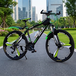 Vélo de route ultra léger 24/<span class=keywords><strong>26</strong></span> <span class=keywords><strong>pouces</strong></span> pour hommes et femmes, VTT 21 vitesses, pneus larges, roue bleue grande taille - Product Image 5