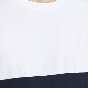 Camiseta de Hombre de Manga Corta con Bloques de Color, Cuello Redondo, Corte Regular, Diseño Sólido de Punto Informal - Product Image 5