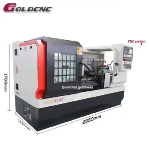 GOLDCNC yüksek verimli otomatik torna CAK6140 metal için küçük cnc torna makinesi